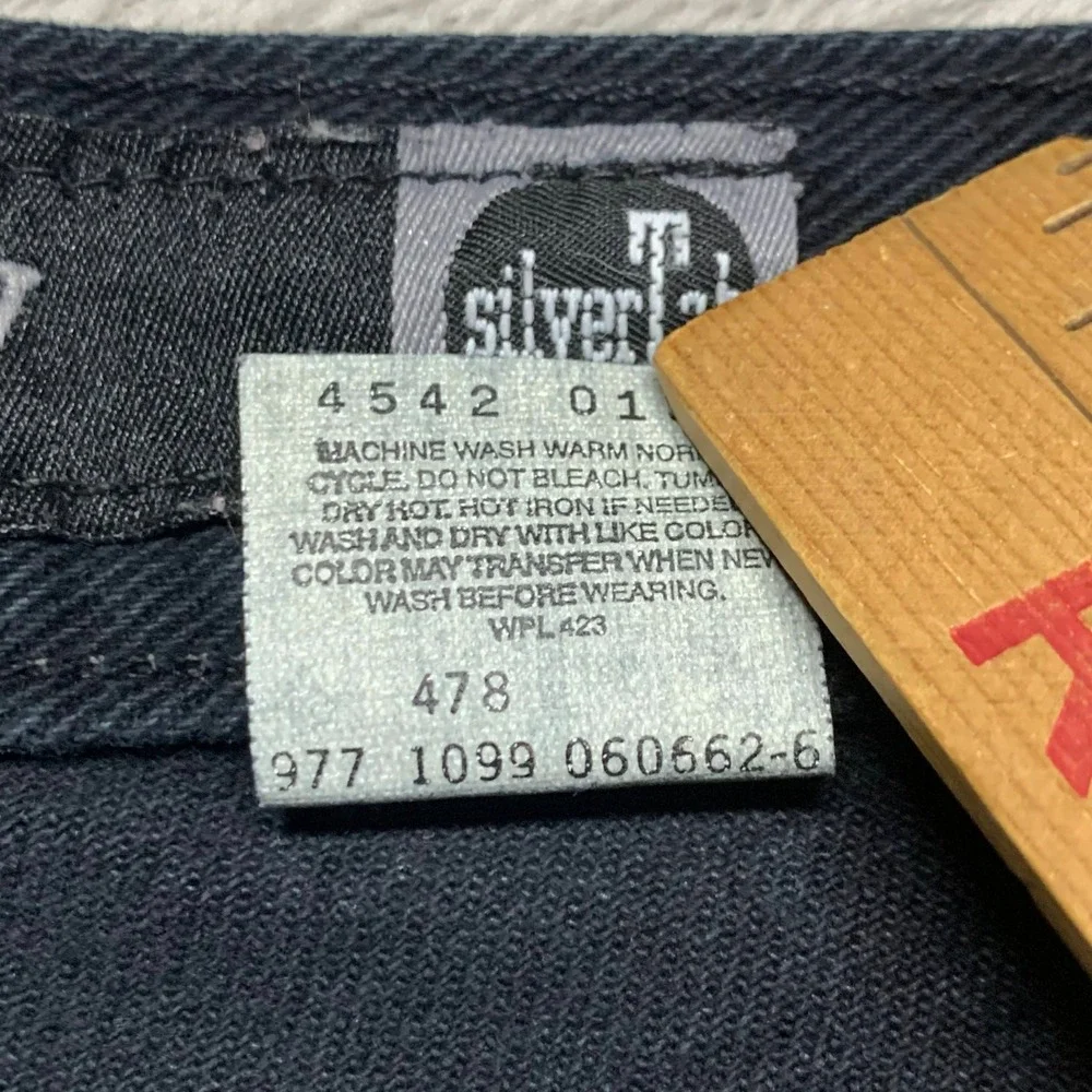 Vintage LEVI'S Y2K Men's 38x31 Black‎ Silver Tab Baggy Loose Denim Jeans Pants